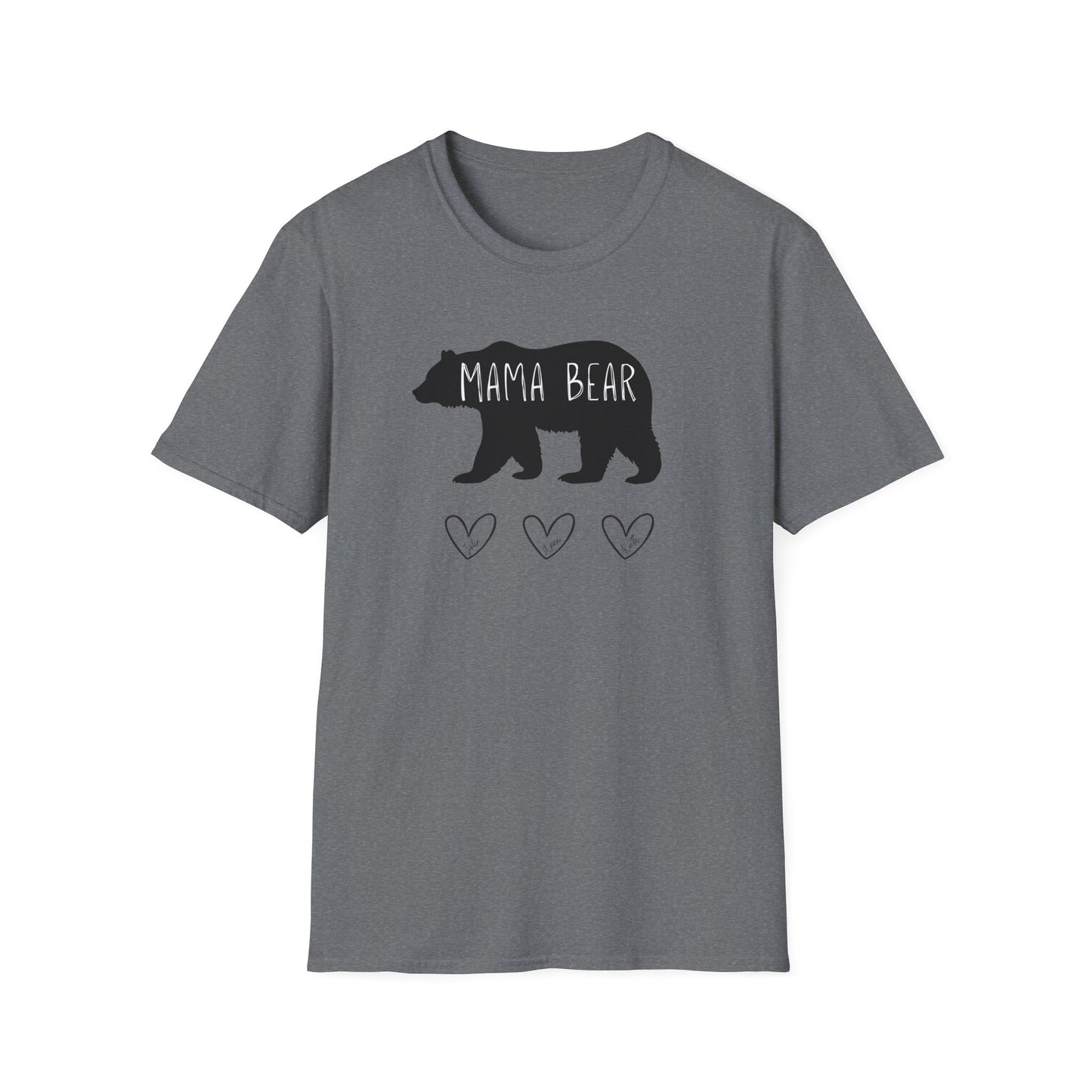Personalized "Mama" Bear Unisex Softstyle T-Shirt