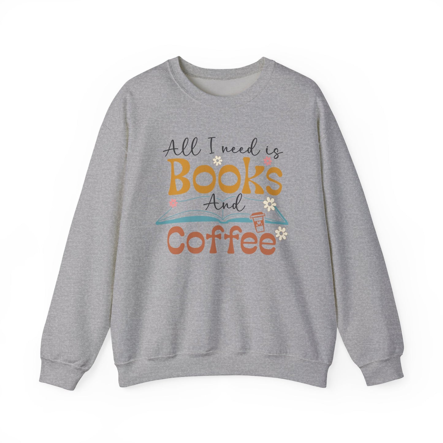 Books and Coffee Crewneck Sweatshirt