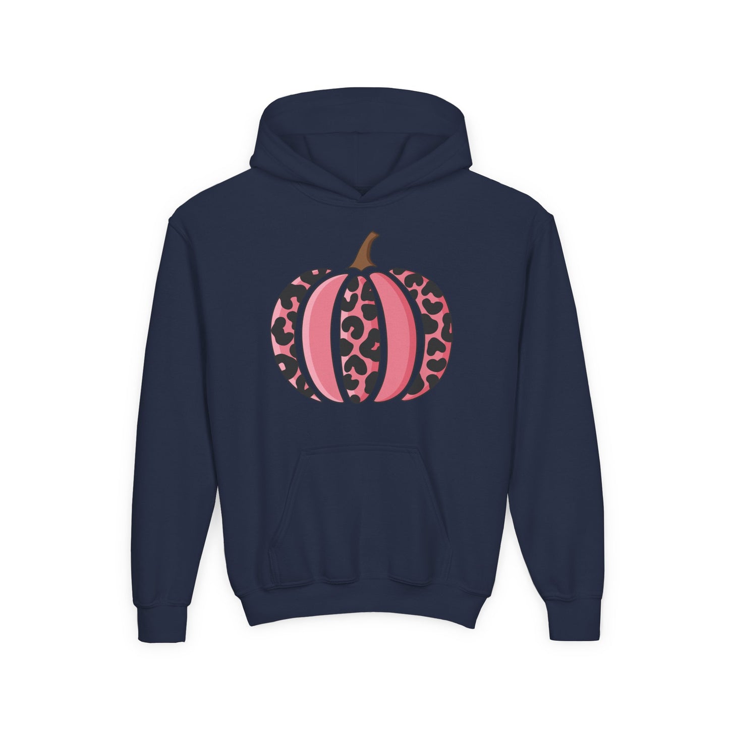 Pink Leopard Pumpkin Hoodie for Youth