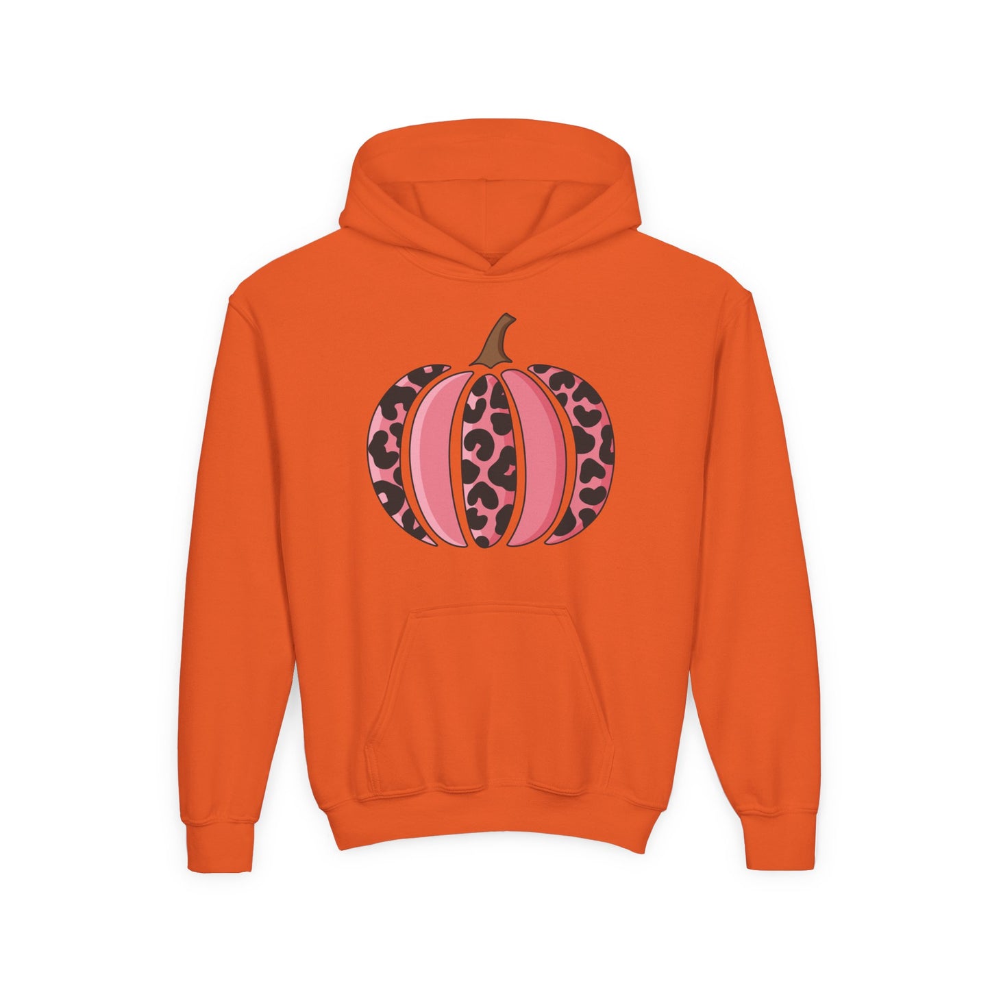 Pink Leopard Pumpkin Hoodie for Youth