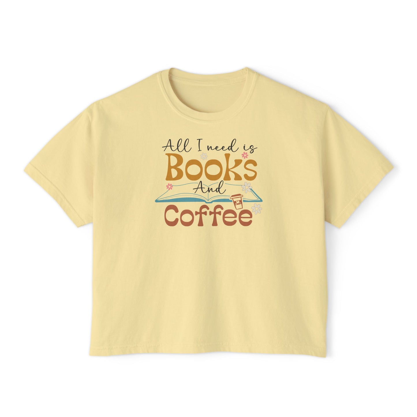 Books and Coffee Women's Boxy Tee