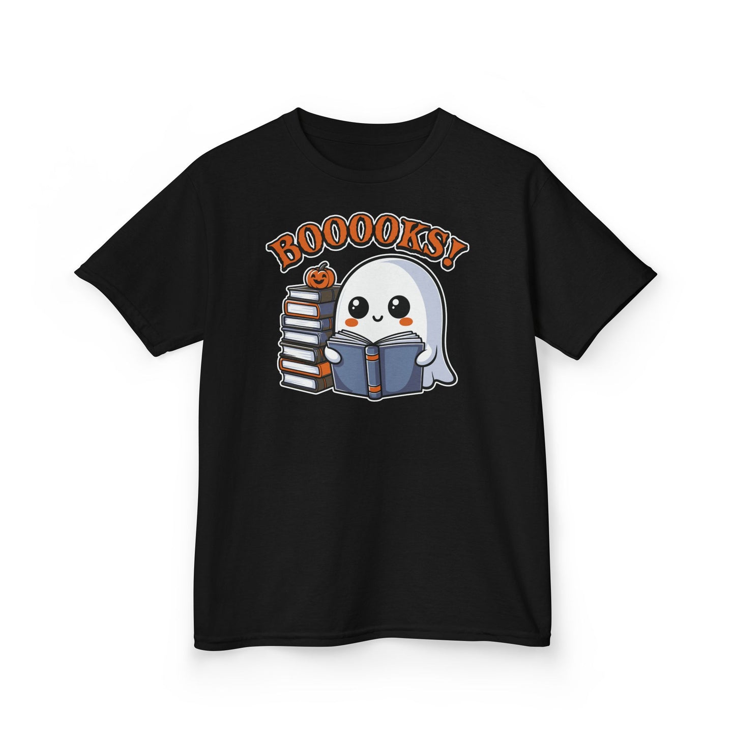 Ghostly Reading Kids Tee with Booooks! Design