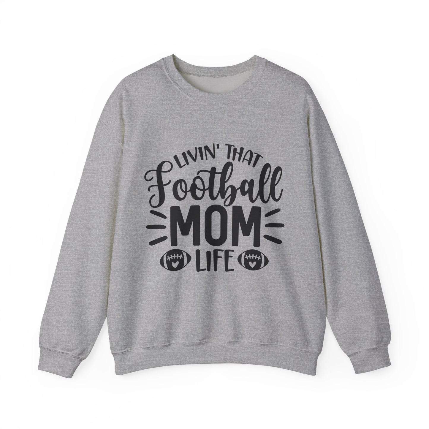 Football Mom Life Crewneck Sweatshirt