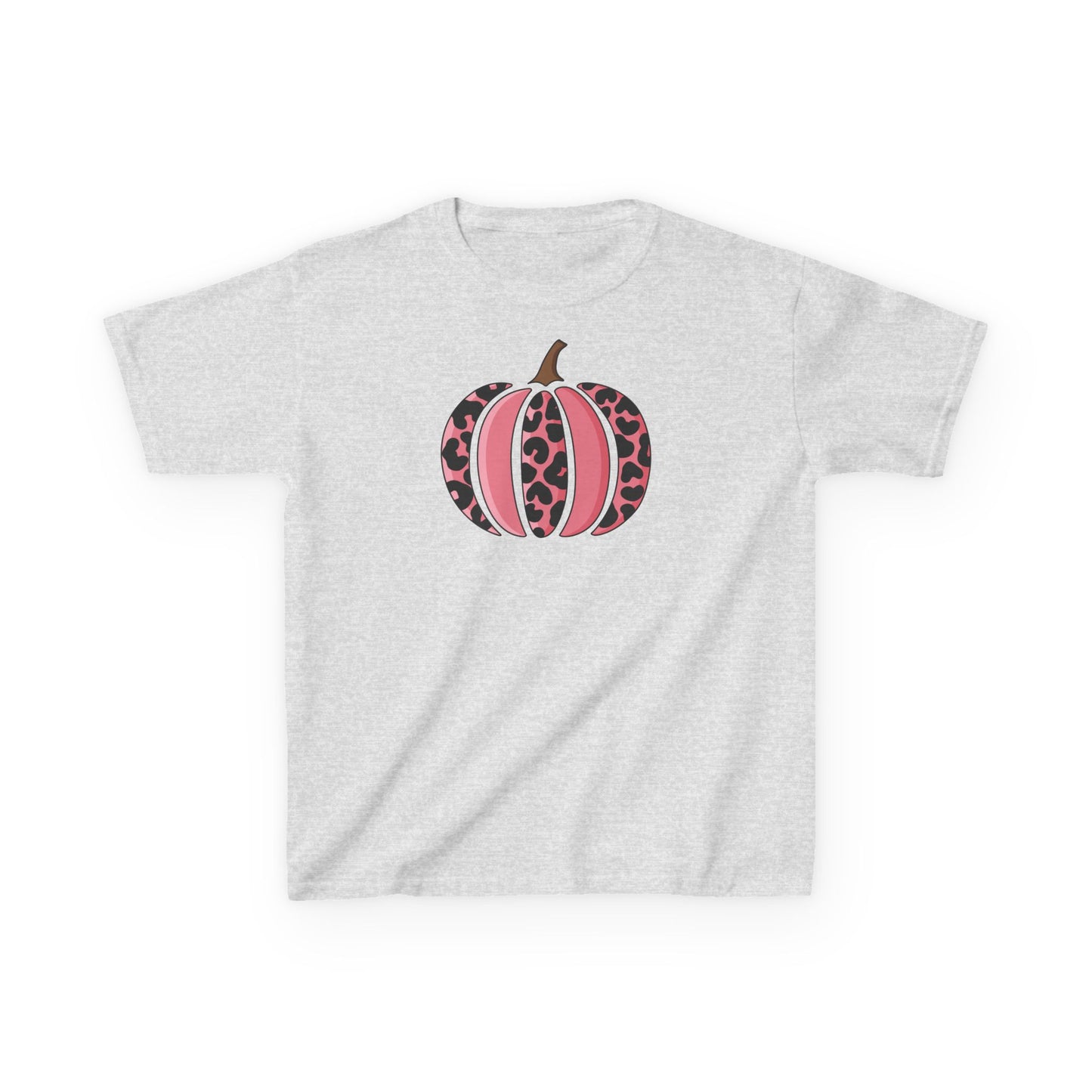 Pink Leopard Pumpkin Kids Tee