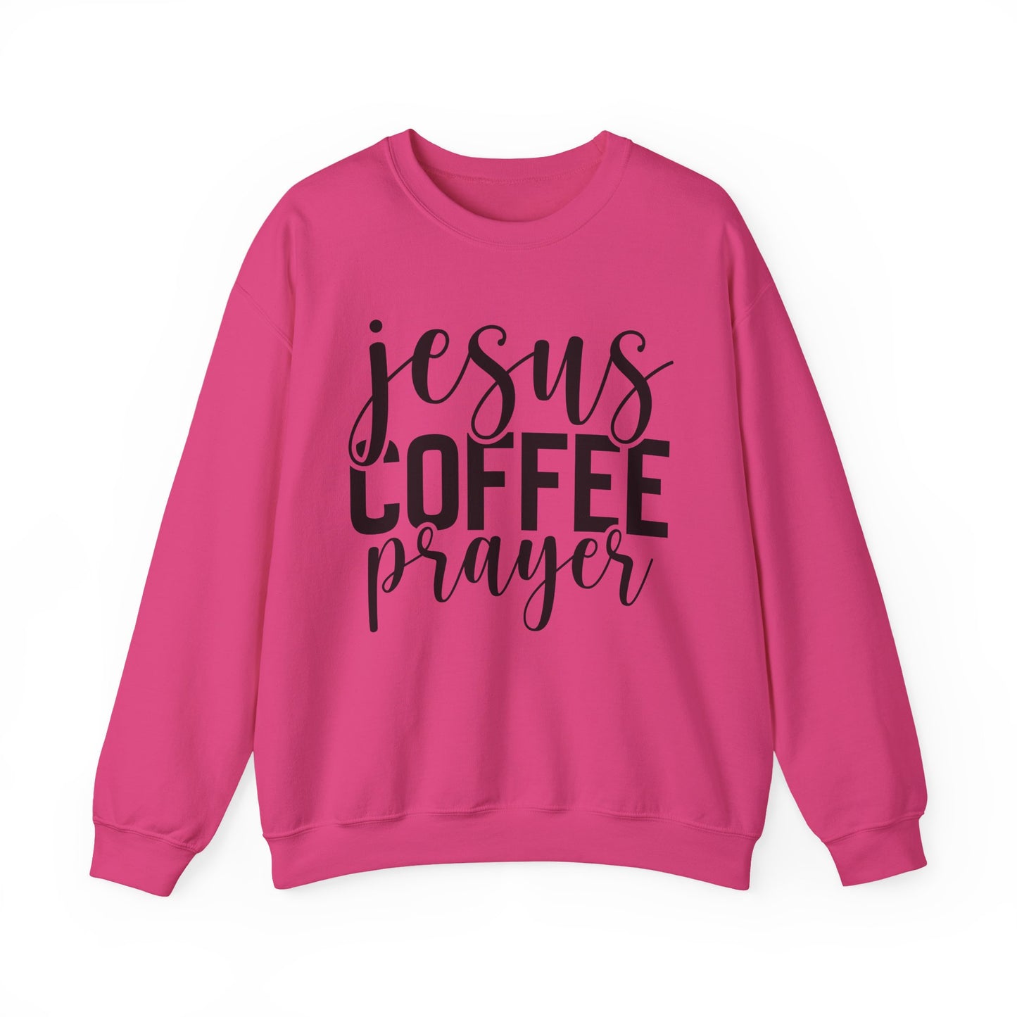 Jesus, Coffee, Prayer Crewneck Sweatshirt