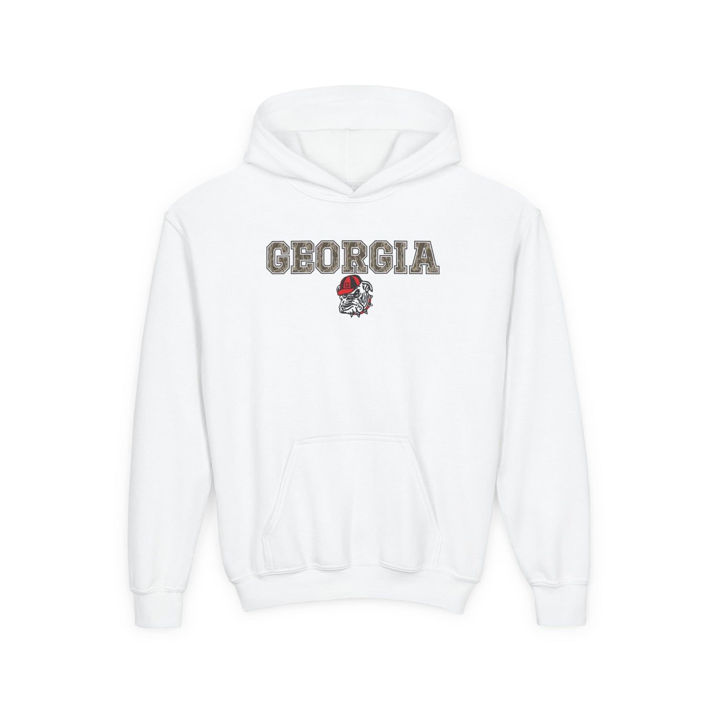 Camo Georgia Dog Youth Hoodie