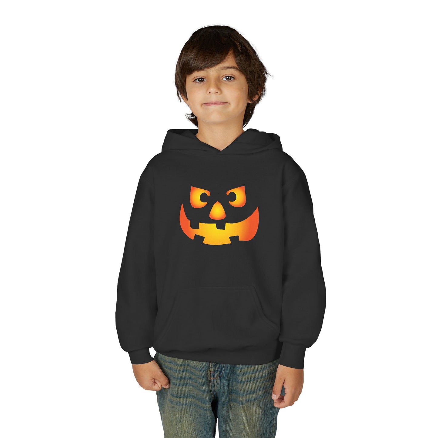 Halloween Pumpkin Face Youth Hoodie