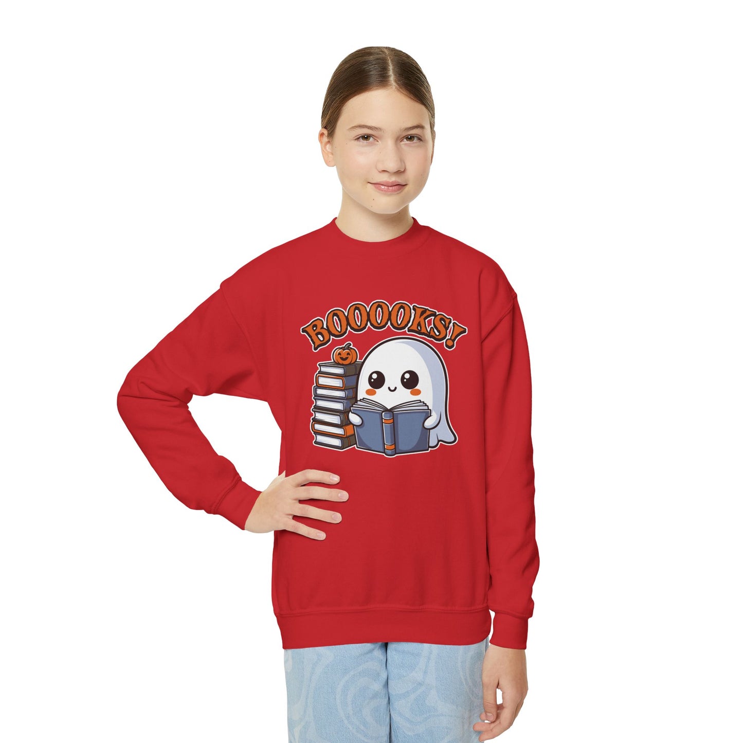 BOOOKS!! Youth Crewneck Sweatshirt