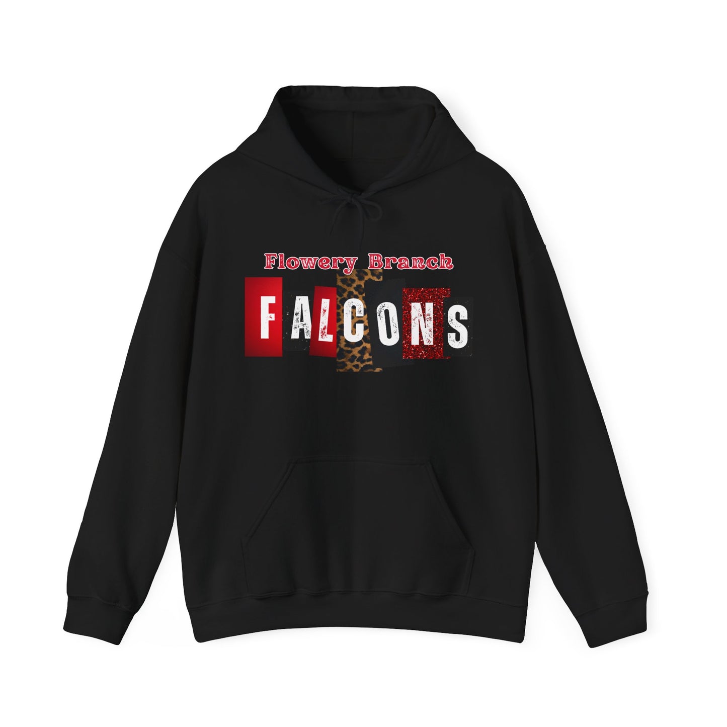 FB Falcons block letters Hoodie