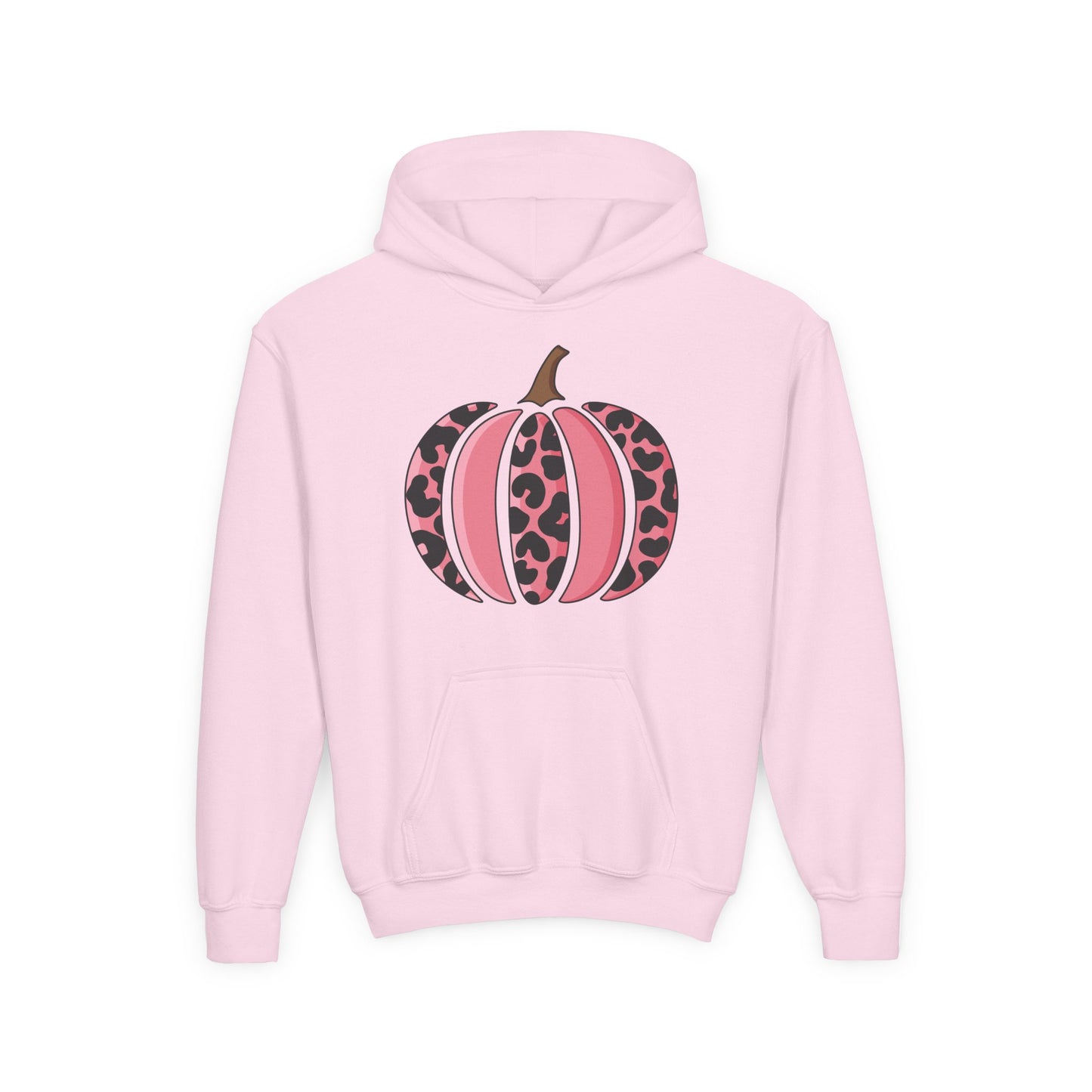 Pink Leopard Pumpkin Hoodie for Youth