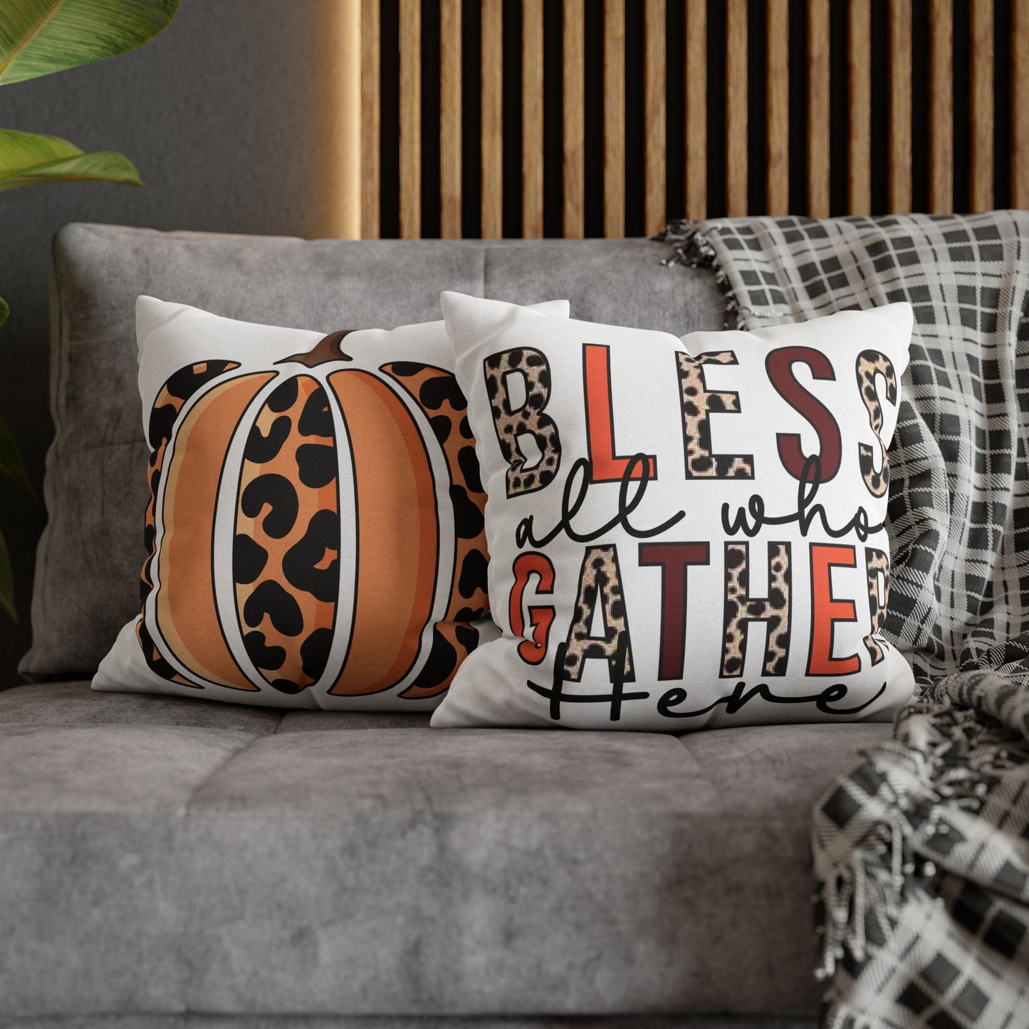 Double Sided Fall/ Thanksgiving Decorative Pillowcase