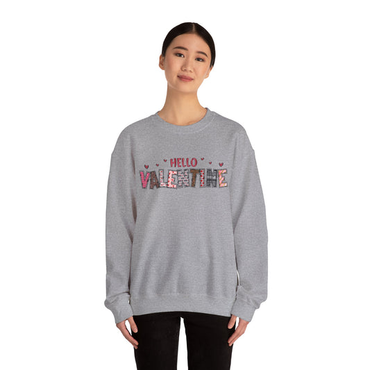 Valentine "Hello Valentine" Crewneck Sweatshirt