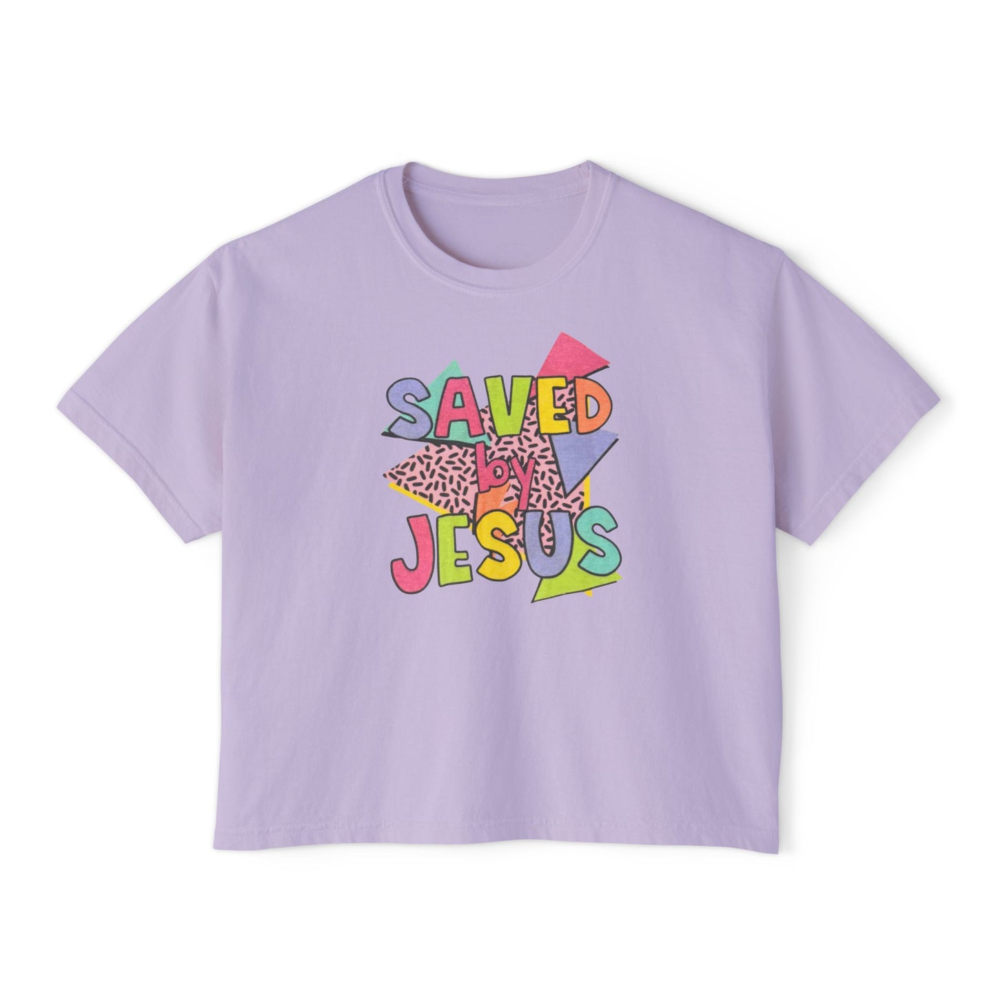Retro Saved by Jesus Women's Boxy Tee
