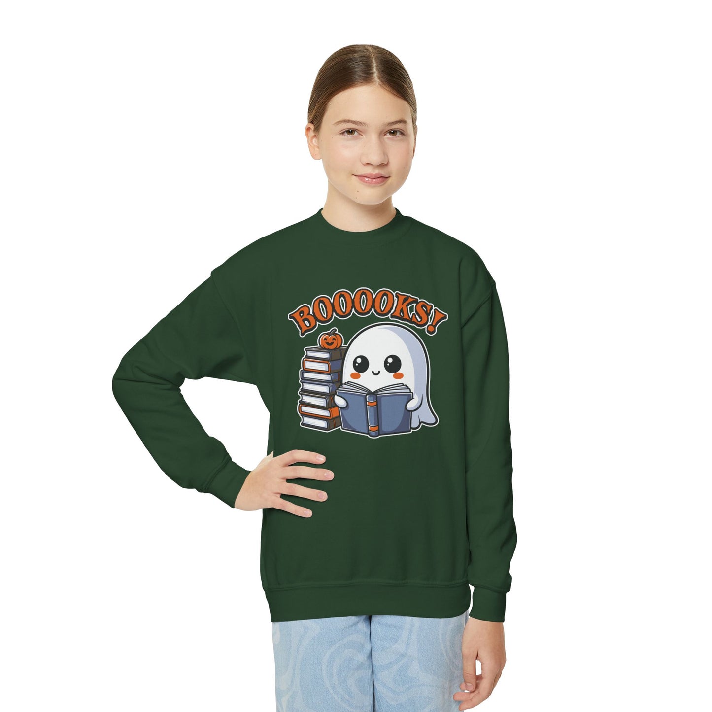 BOOOKS!! Youth Crewneck Sweatshirt
