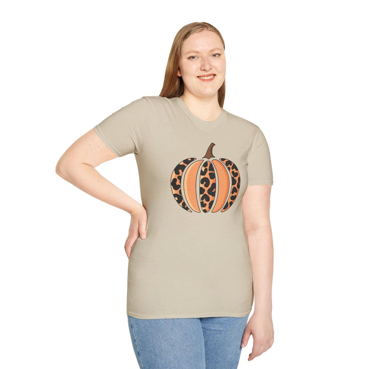 Leopard Print Pumpkin Unisex T-Shirt