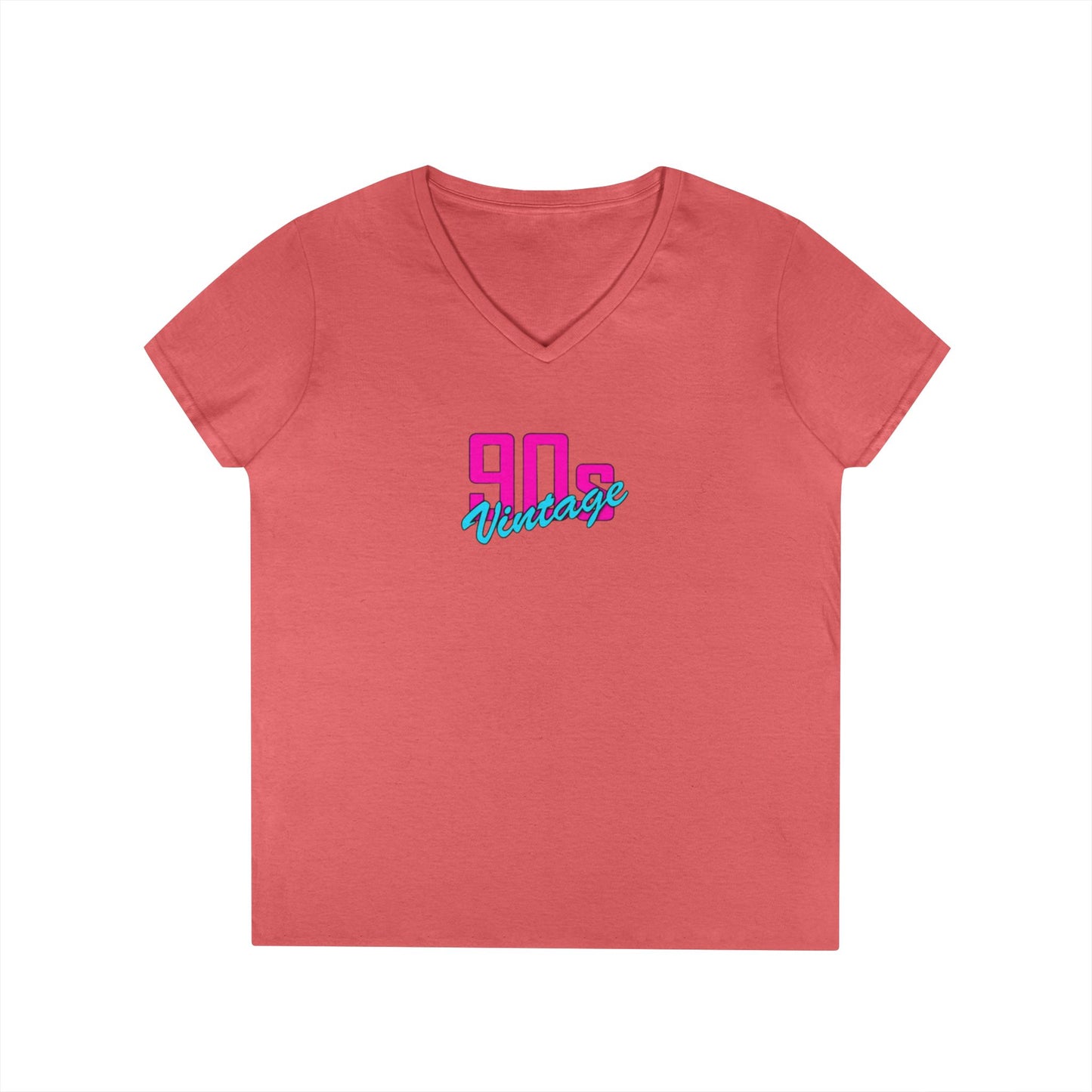 90s Vintage Ladies' V-Neck T-Shirt, Retro Tee, Nostalgic Apparel, Summer Fashion, Gift for Her, Casual Outfit