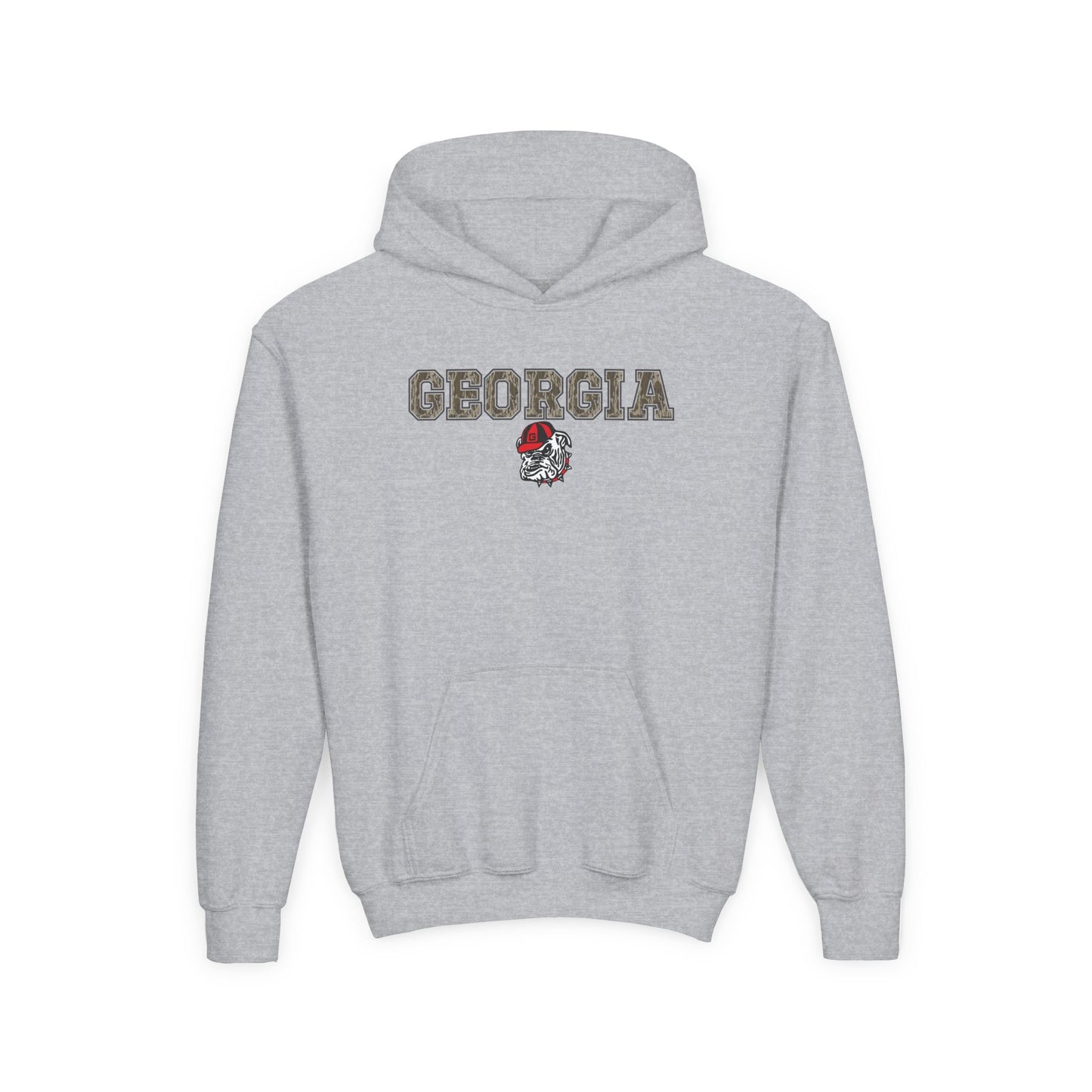 Camo Georgia Dog Youth Hoodie