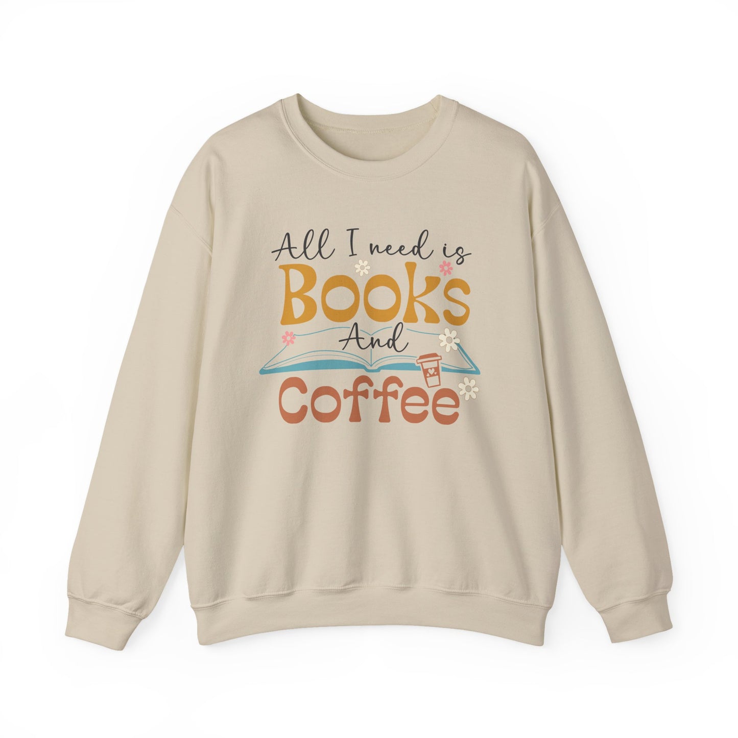 Books and Coffee Crewneck Sweatshirt