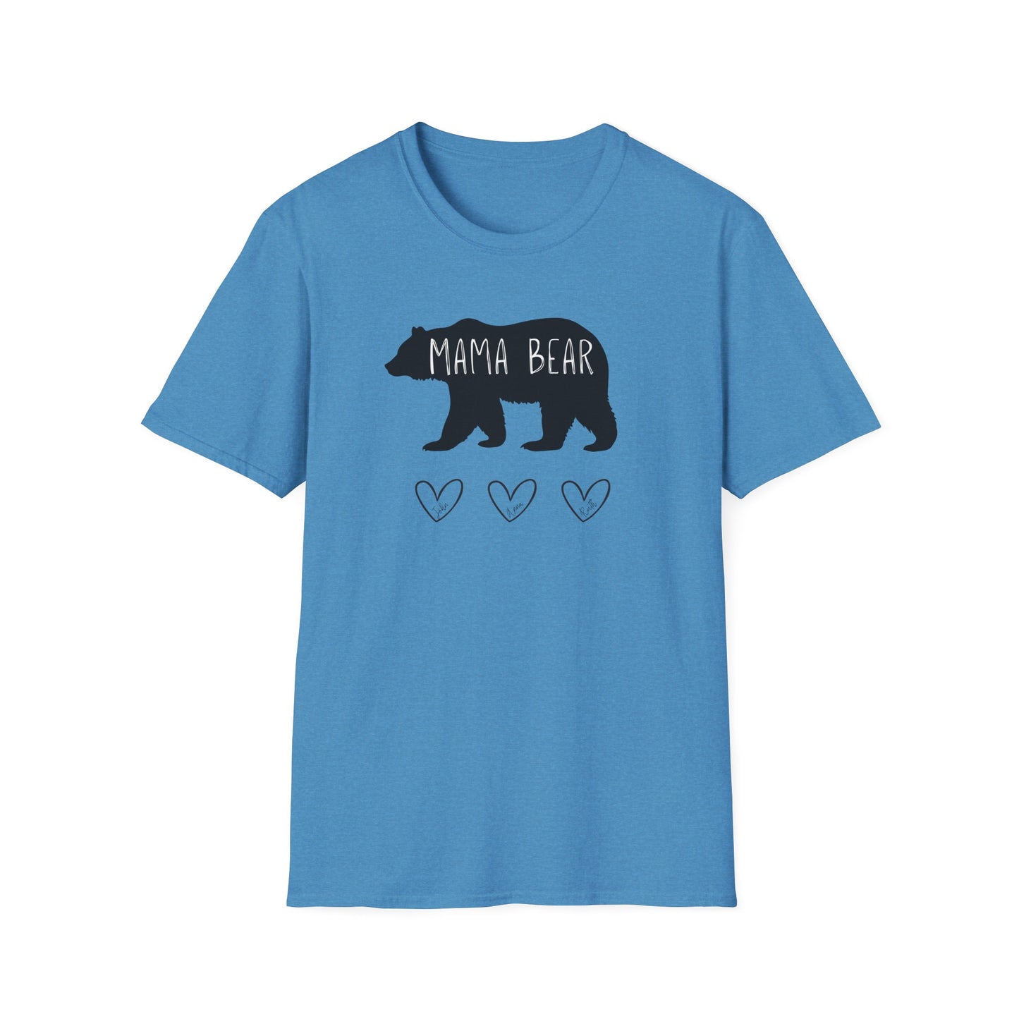 Personalized "Mama" Bear Unisex Softstyle T-Shirt