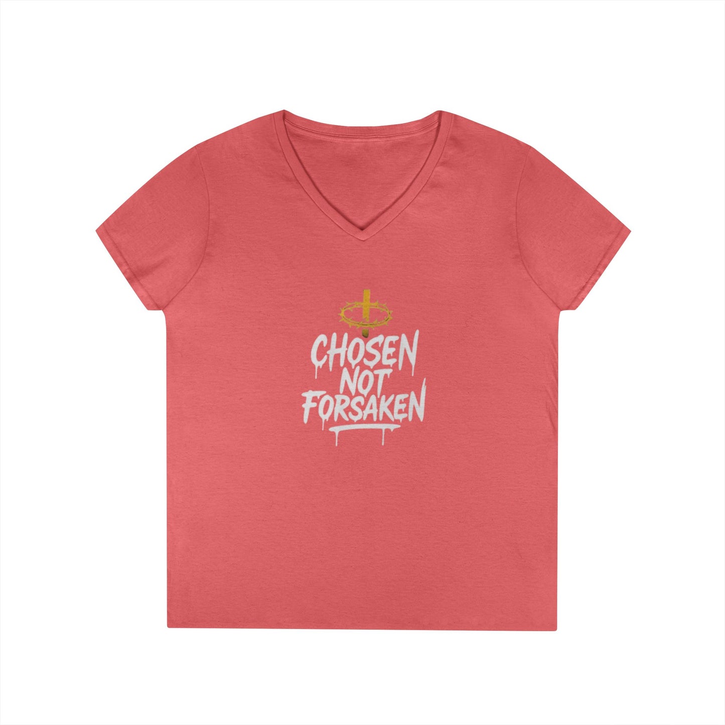 Chosen Not Forsaken Ladies' V-Neck T-Shirt