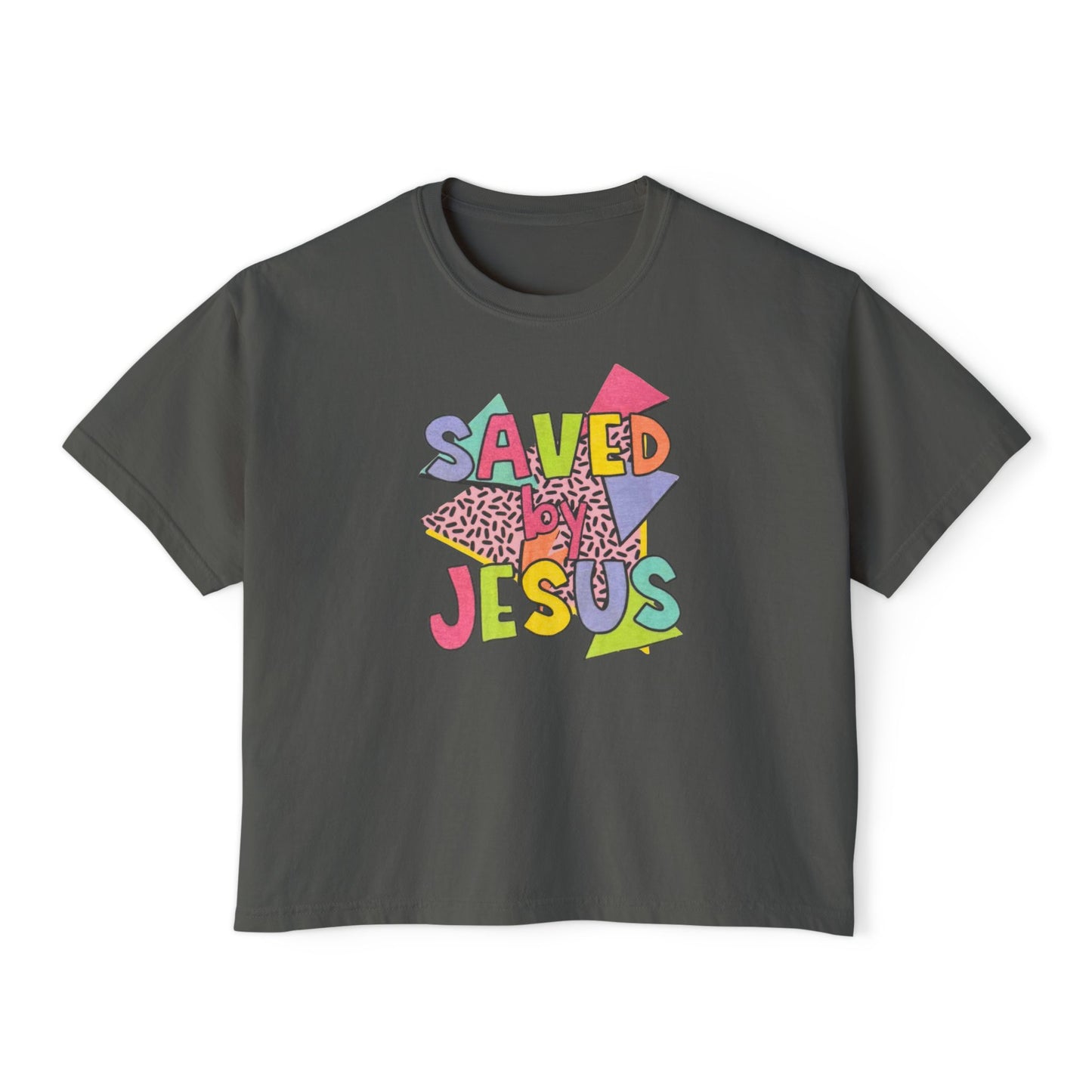 Retro Saved by Jesus Women's Boxy Tee