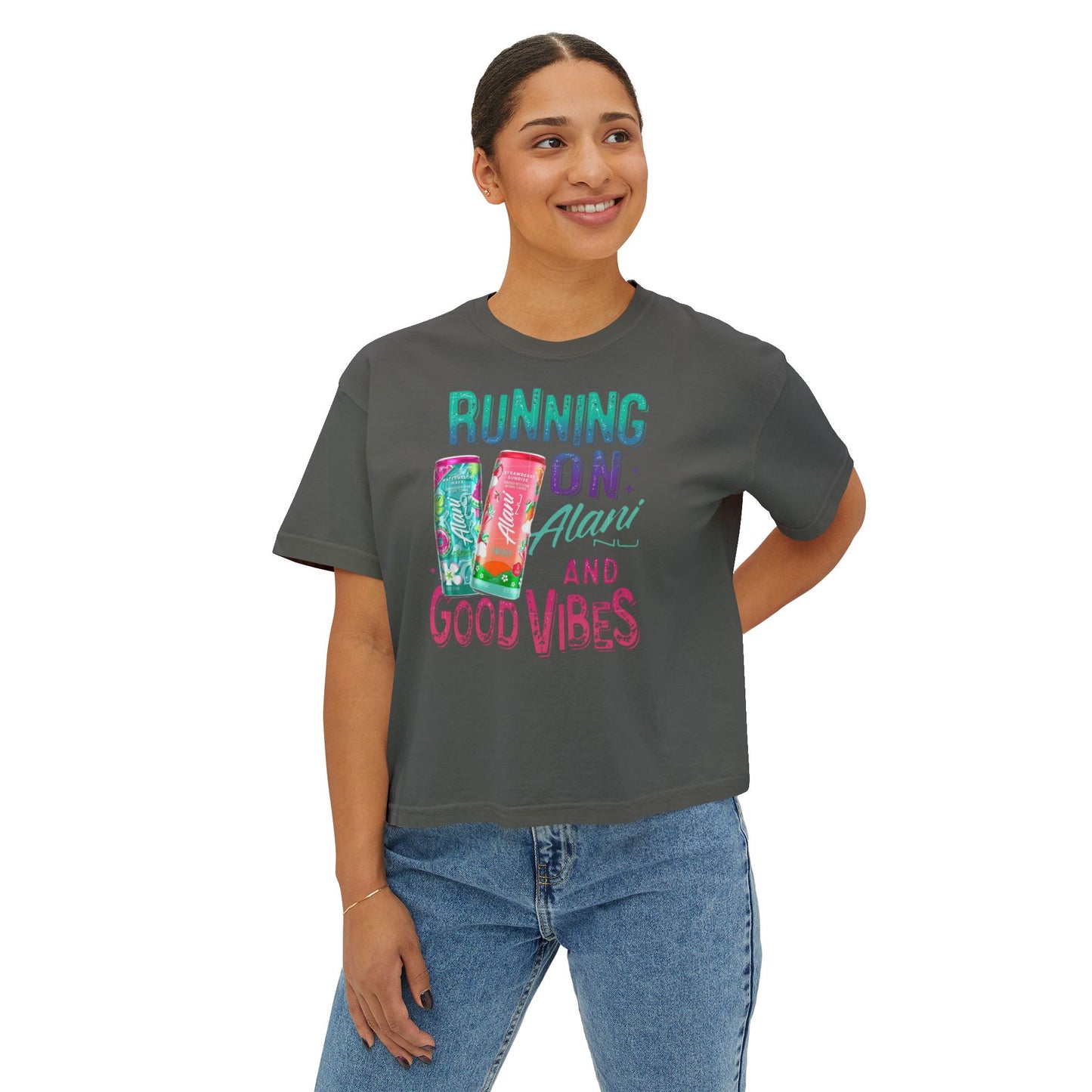 Running on Alani & Good Vibes Women's Boxy Tee