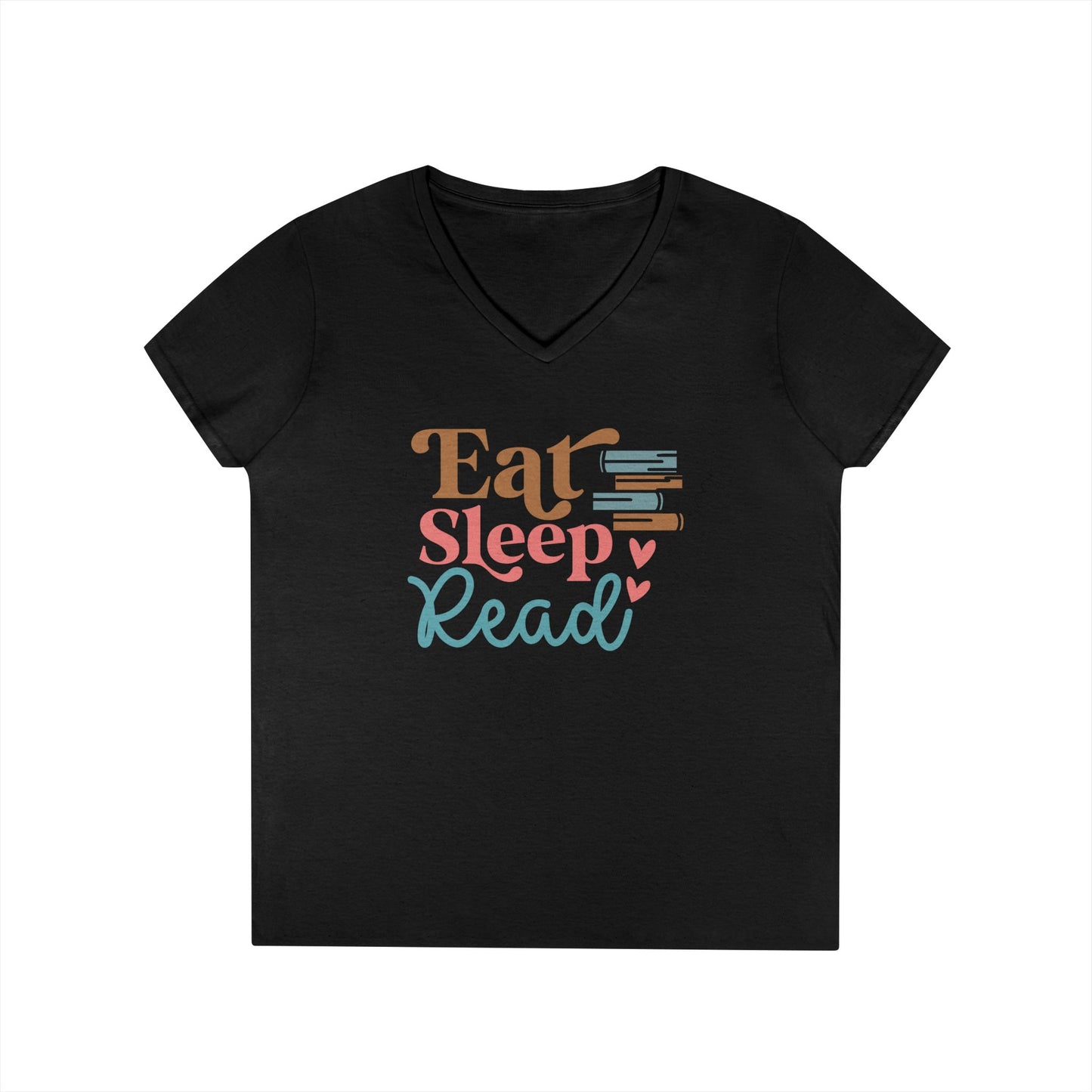 Eat Sleep Read Women's V-Neck T-Shirt