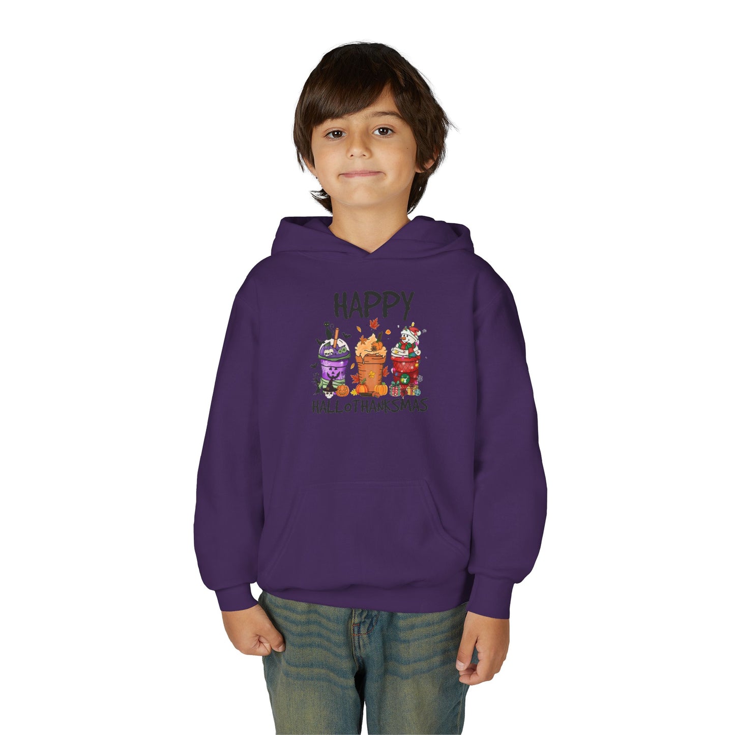 Happy Hallothanksmas Drinks Youth Hoodie