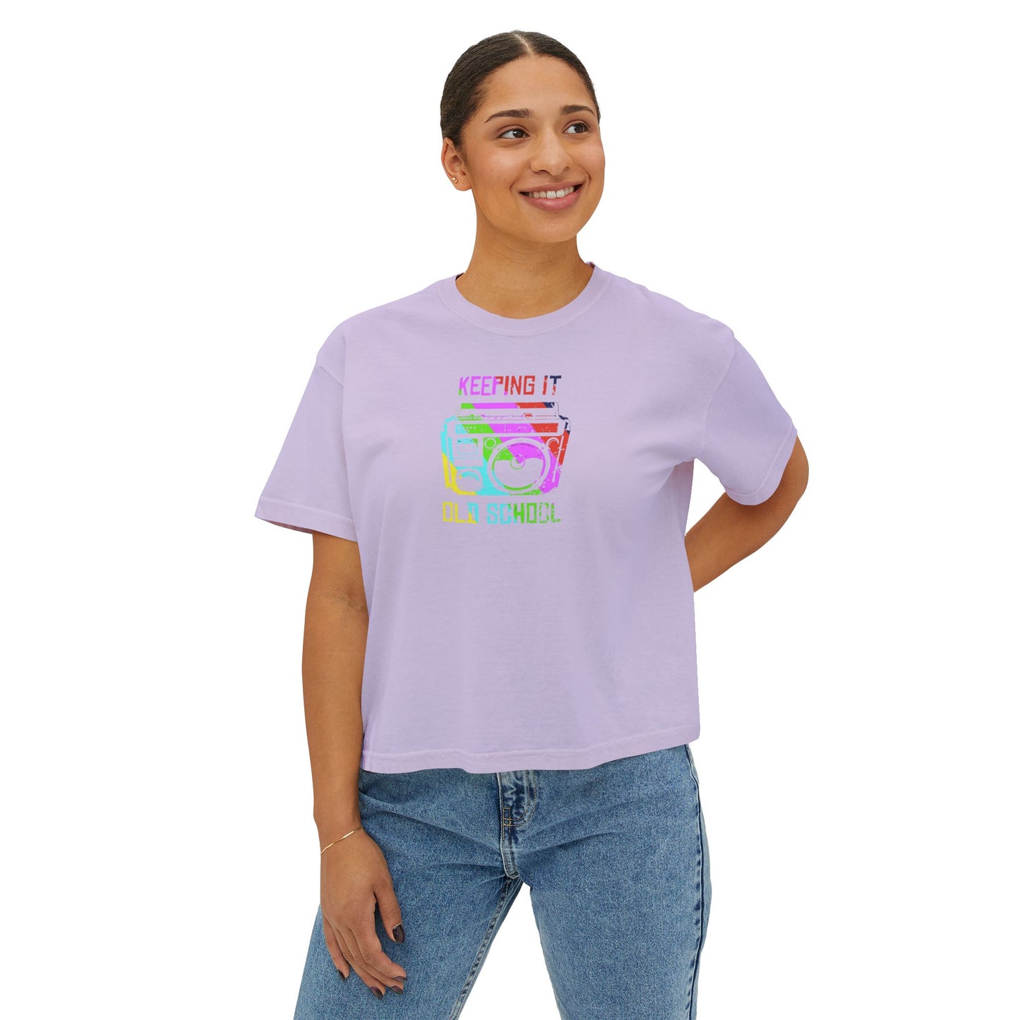 Retro Boombox Women's Boxy Tee