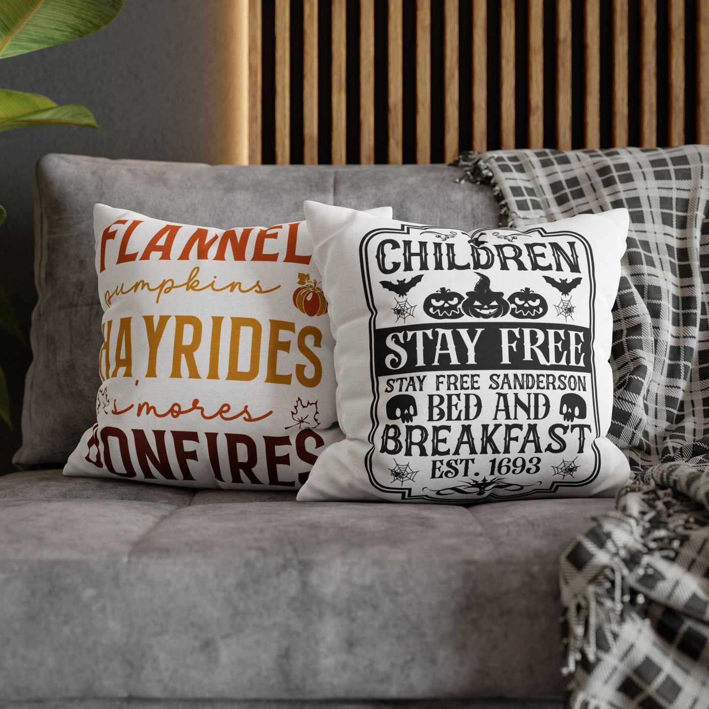 Double Sided Fall/Halloween Decorative Pillowcase