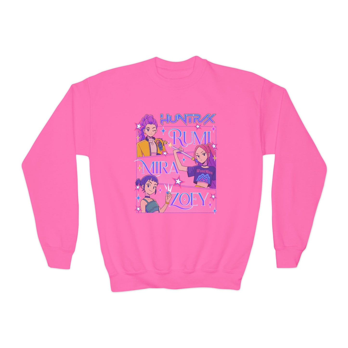 Kpop Huntrix Girls Youth Crewneck Sweatshirt