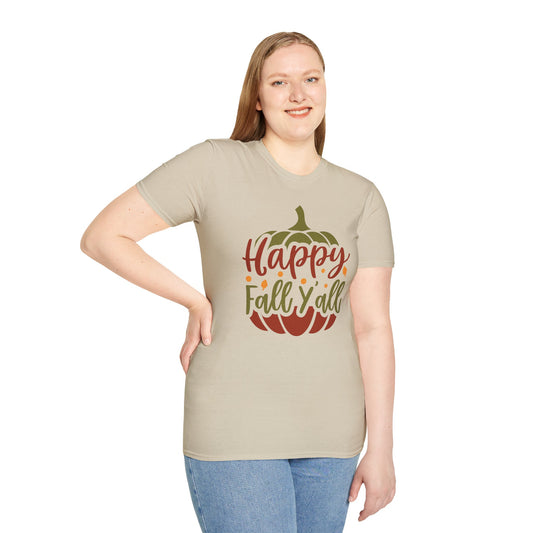 Happy Fall Y'all Pumpkin T-Shirt