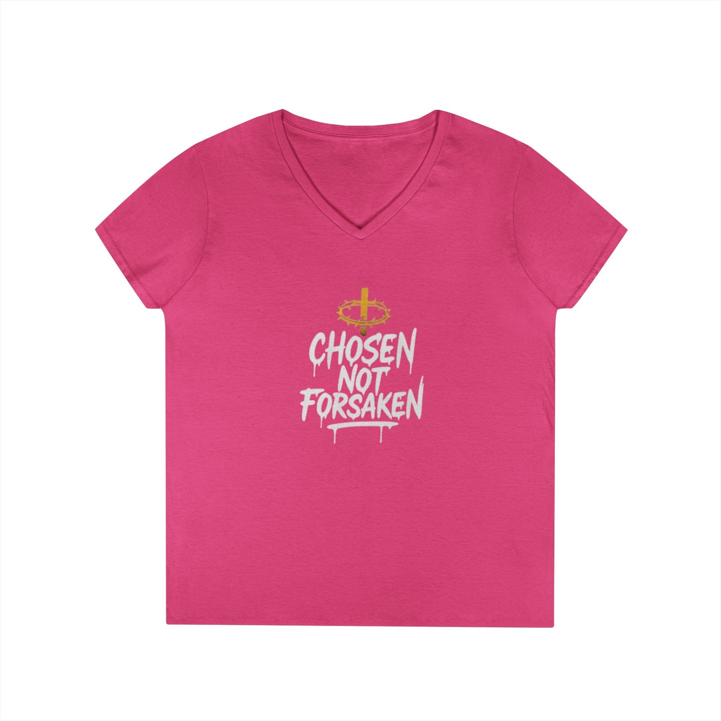Chosen Not Forsaken Ladies' V-Neck T-Shirt