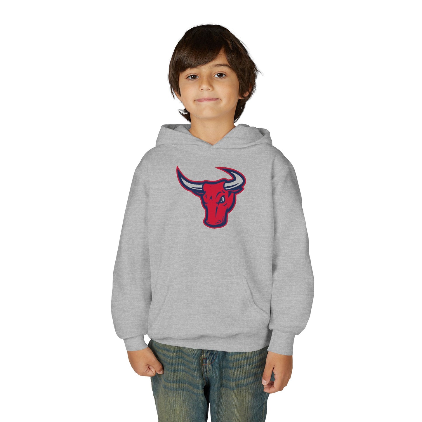 Youth Hoodie – WLA Red Bull Mascot