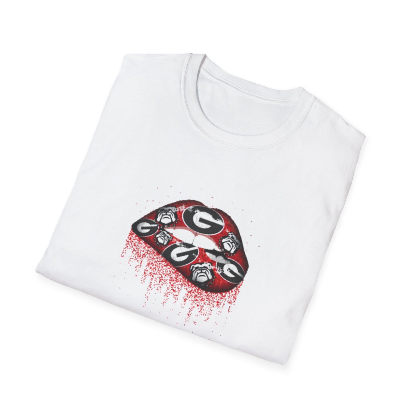 Georgia Bulldogs Glitter Kiss Unisex Softstyle T-Shirt