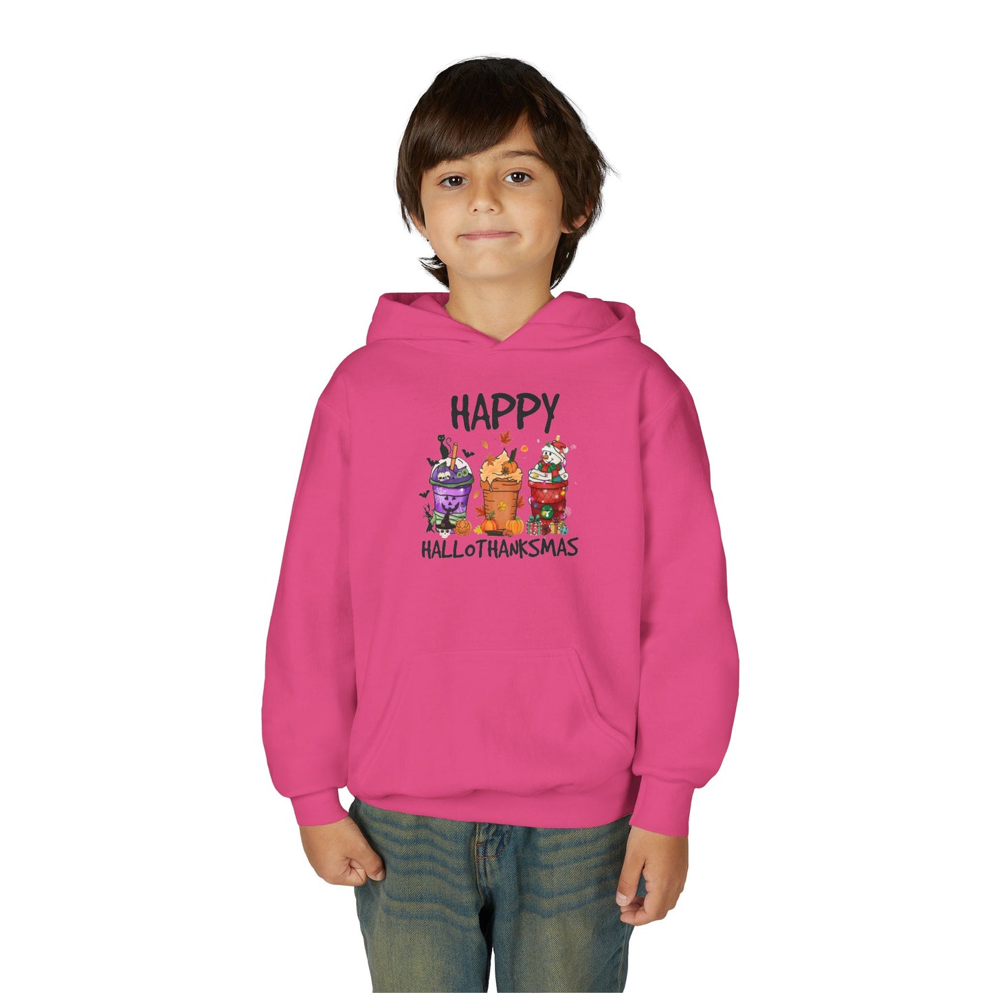 Happy Hallothanksmas Drinks Youth Hoodie