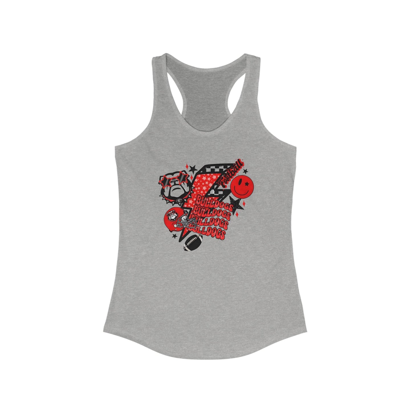 Fun Bulldog graphic Racerback Tank Top