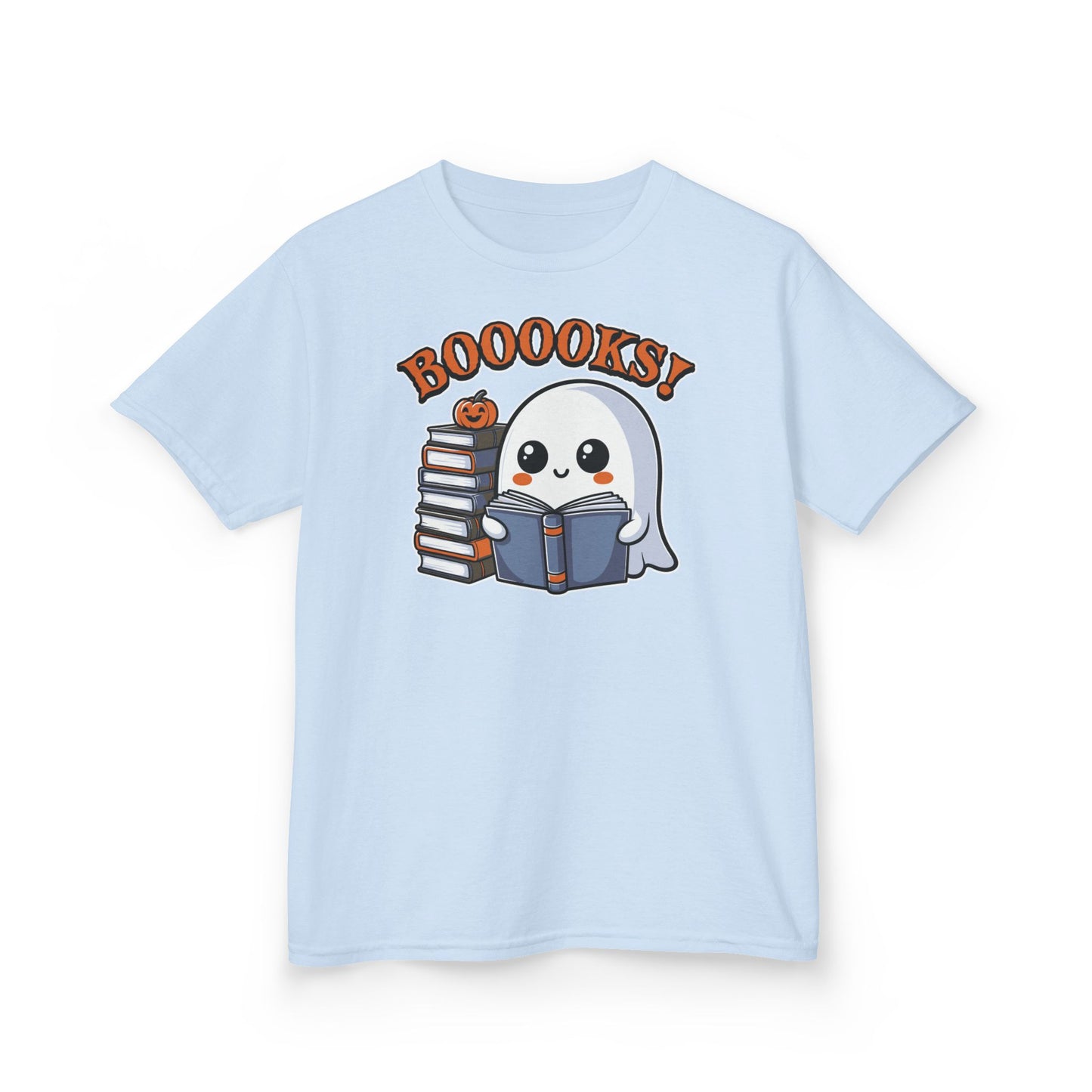 Ghostly Reading Kids Tee with Booooks! Design