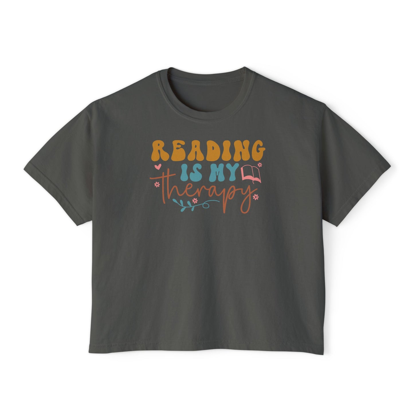 Reading is My Therapy Women's Boxy Tee
