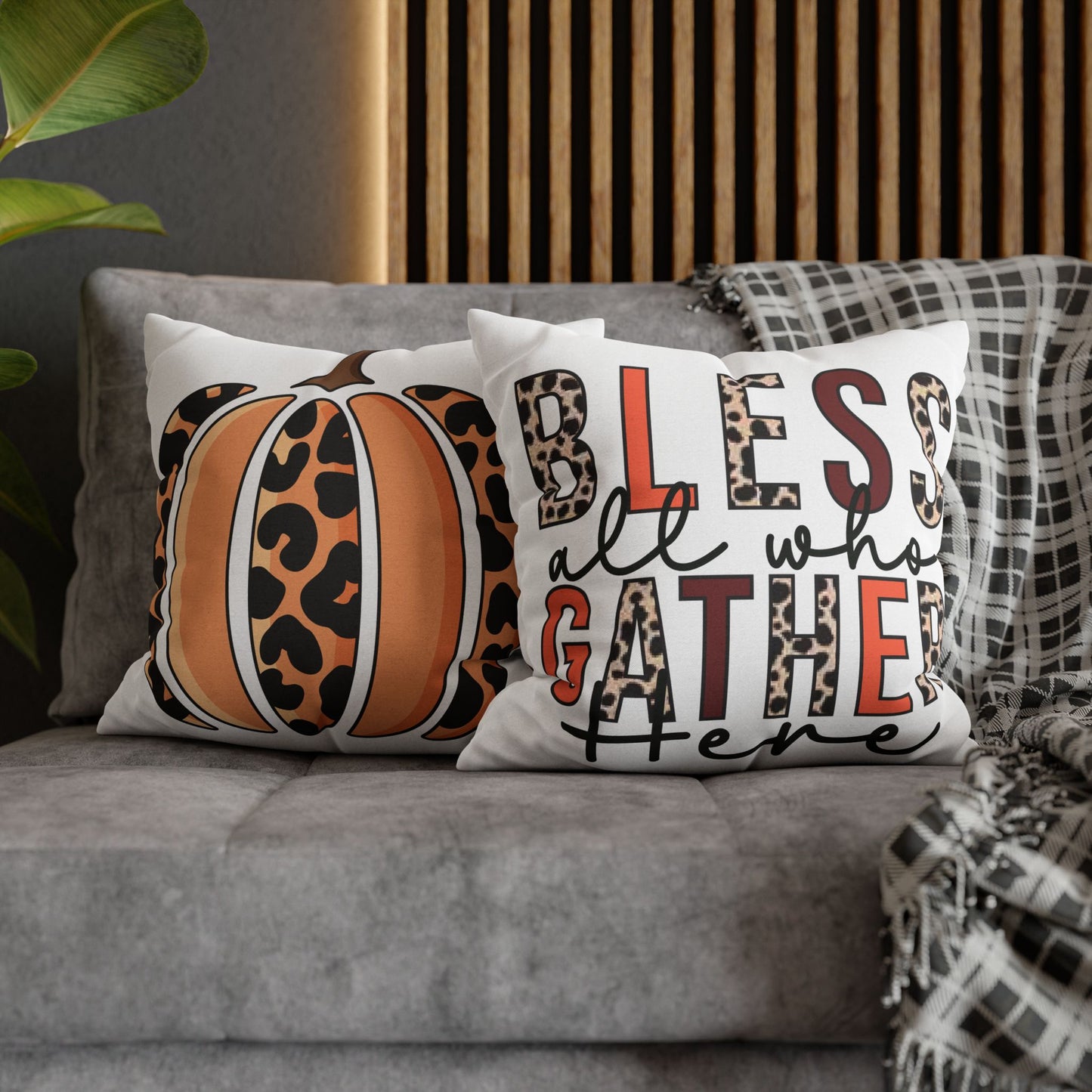 Double Sided Fall/ Thanksgiving Decorative Pillowcase