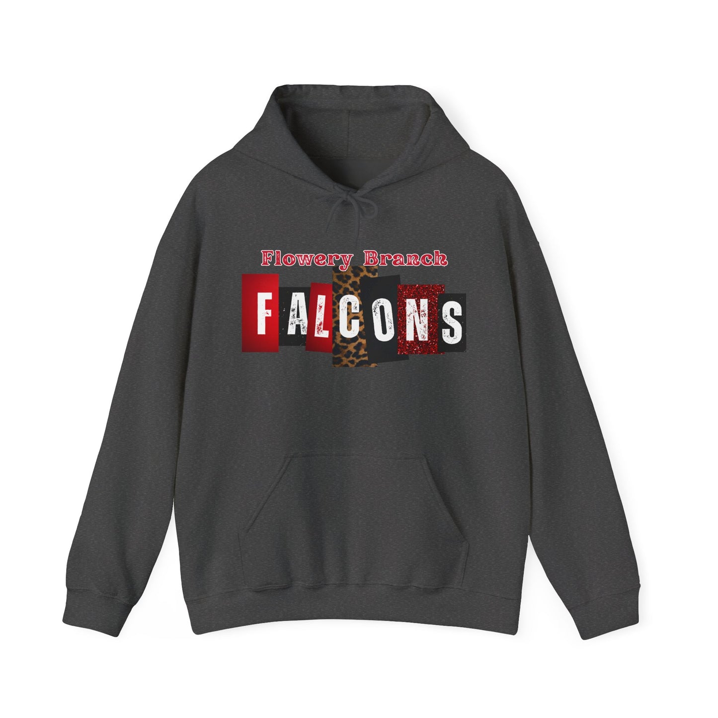 FB Falcons block letters Hoodie