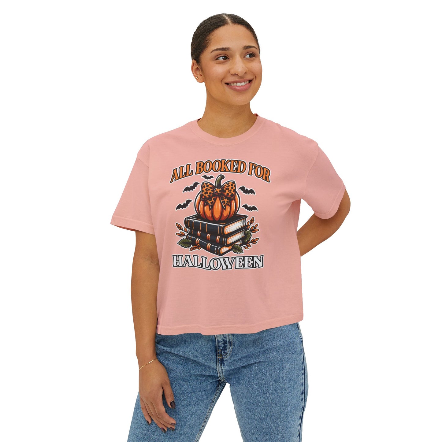 All Booked For Halloween Women's Boxy Tee