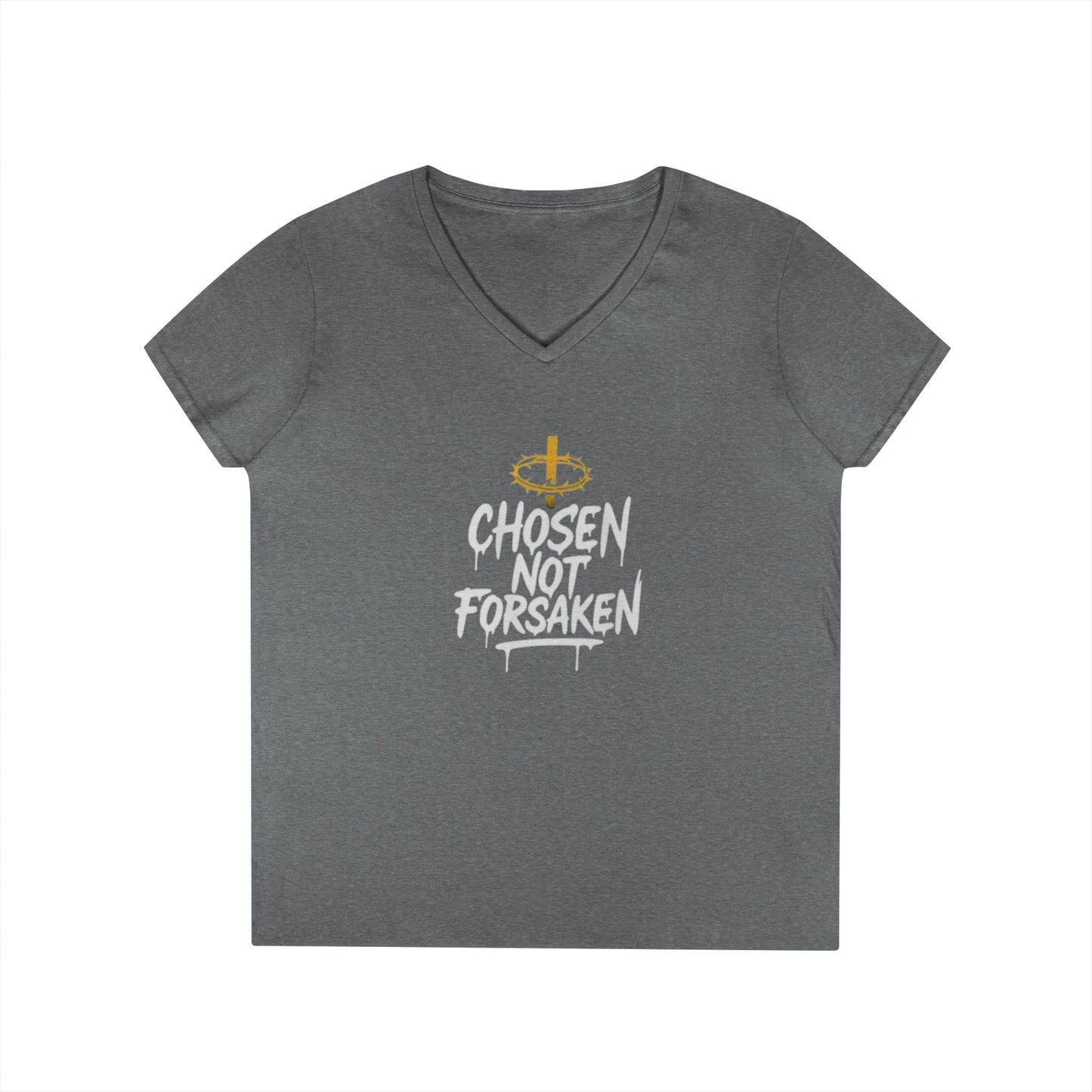 Chosen Not Forsaken Ladies' V-Neck T-Shirt
