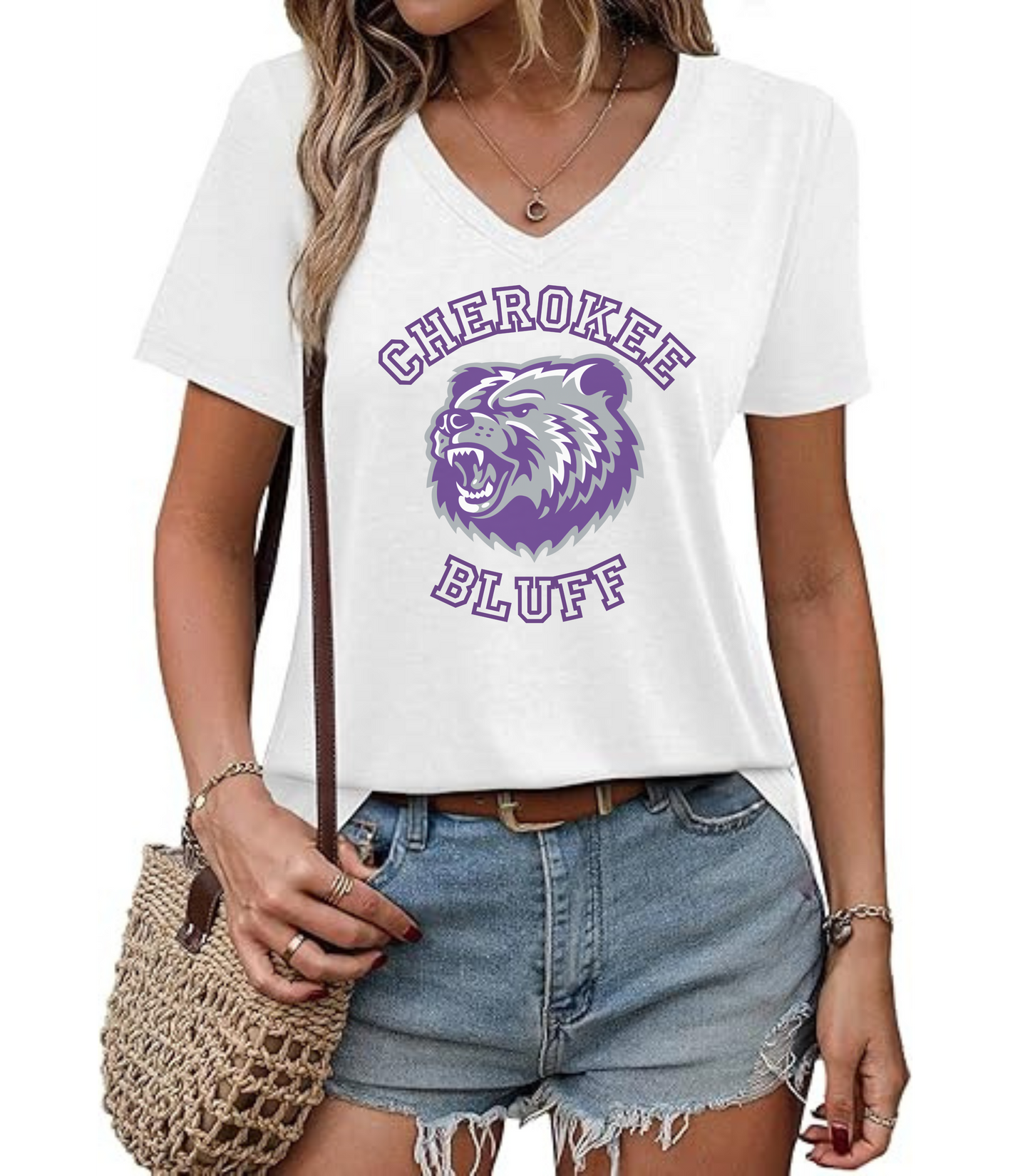 Cherokee Bluff Bear V-Neck Tee