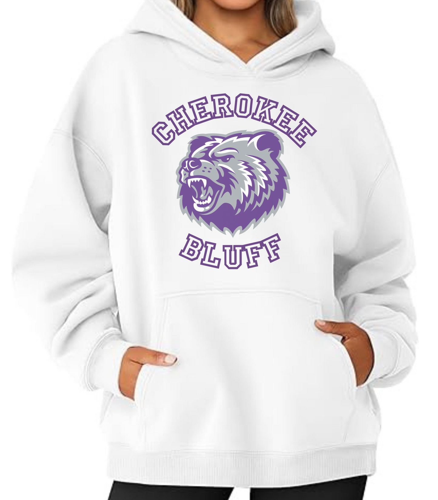 Cherokee Bluffs Unisex Hooded Sweatshirt, Cozy Everyday Hoodie, Campfire Style, Great for College, Casual Wear