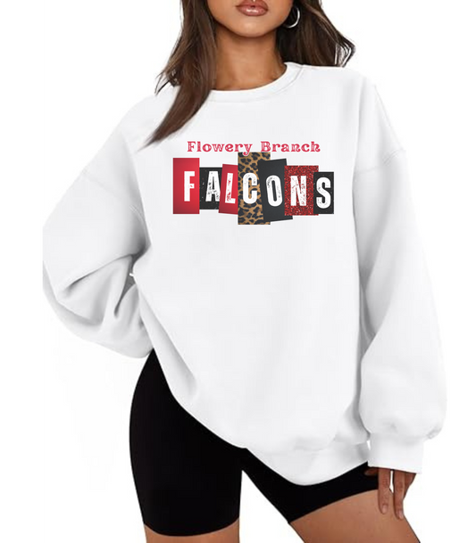 FB Falcons Block Letters Crewneck Sweatshirt