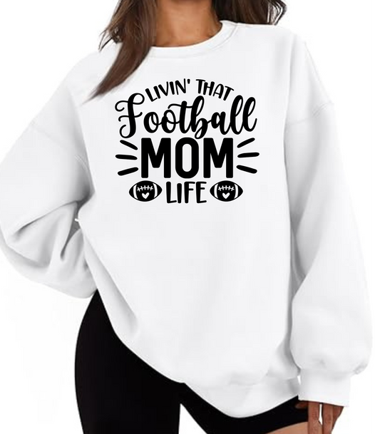 Football Mom Life Crewneck Sweatshirt