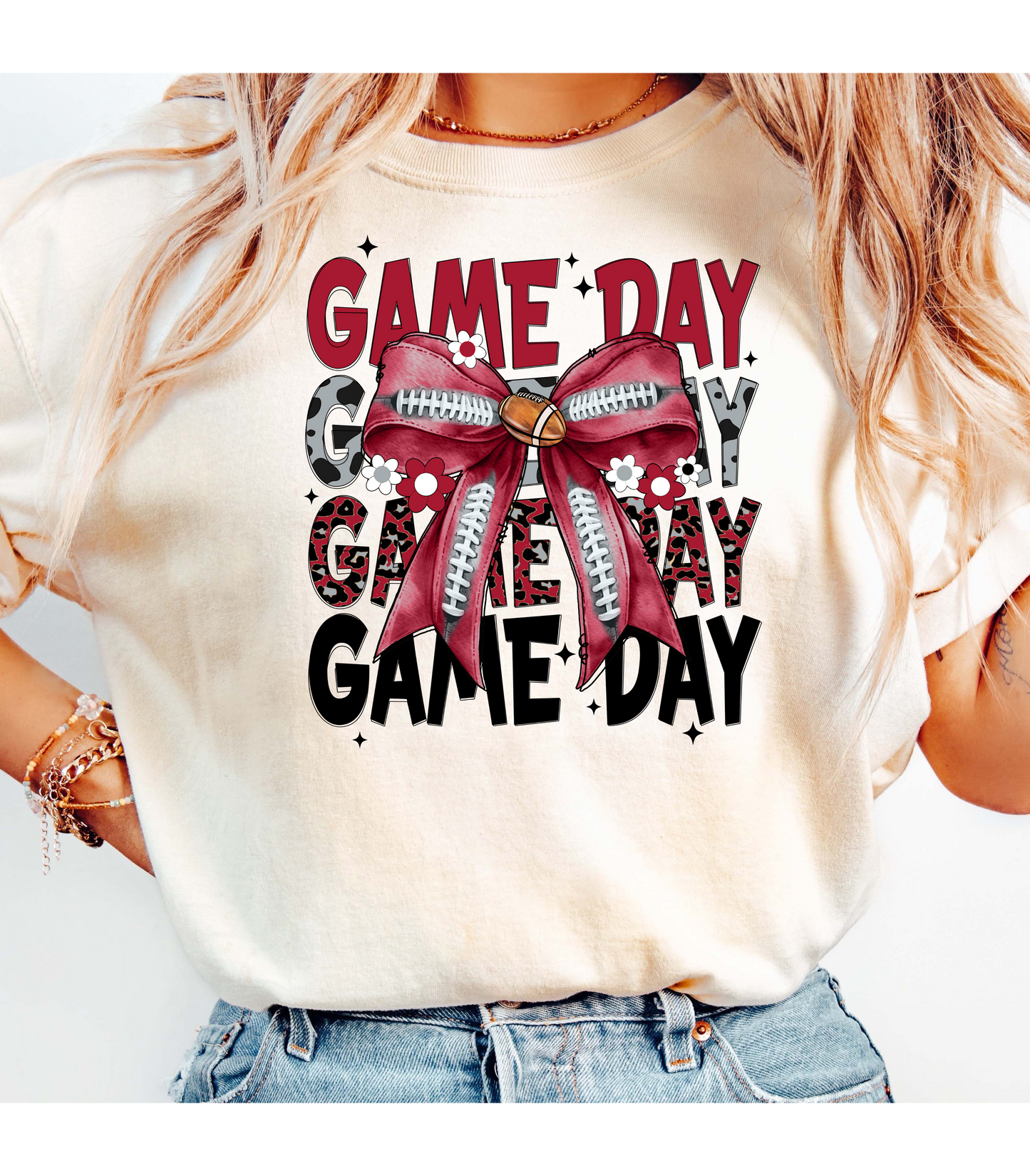 Georgia Football Game Day Bow T-Shirt