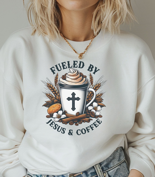 Fueled by Jesus & Coffee Crewneck Sweatshirt