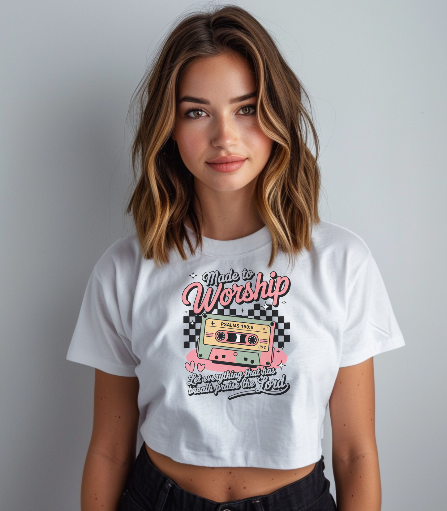 Retro Made to Worship Crop Top
